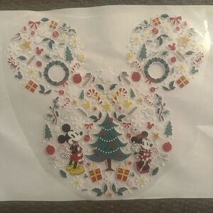 DTF Transfer Mickey Holiday Set of 2